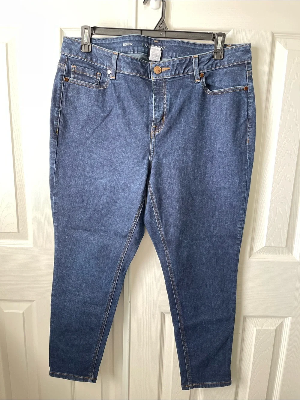 Lane Bryant women’s size 18 petite skinny jeans five pocket button front closure
